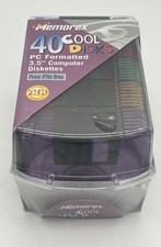 Memorex 40 Cool Disks PC Formatted 3.5" Computer Diskettes NOS NEW