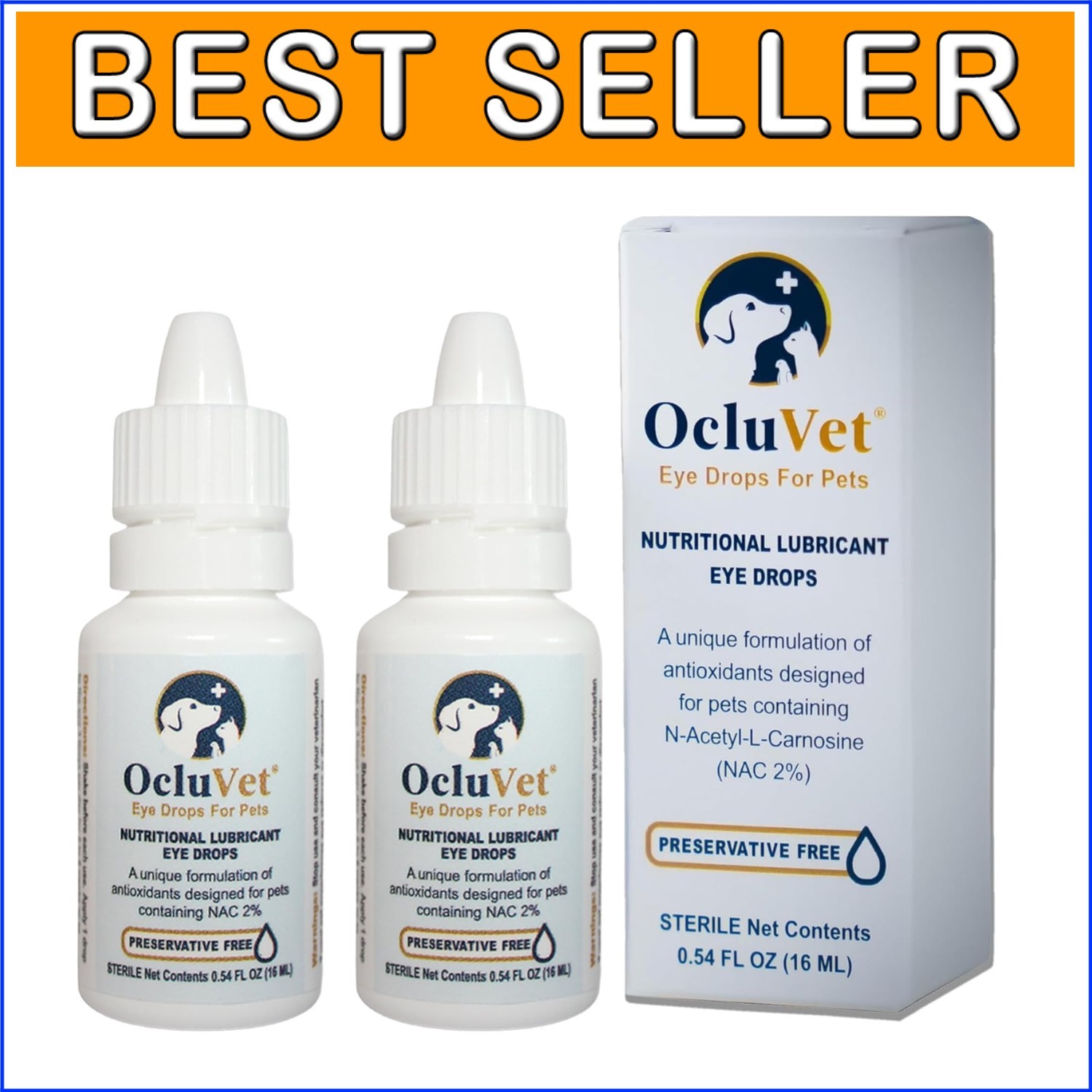 Clinically Proven 2% N-Acetyl-L-Carnosine Eye Drops for Pet Eye Health