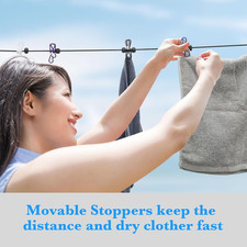 Travel Clothes Line 3 Pack, Portable Elastic Clotheslines for Outdoor Camping...