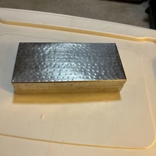 Hammered Metal Rectangular Decorative Box