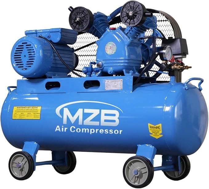 MZB 14.8Gal Ultra Quiet Air Compressor (1.5KW/2HP, 82dB, Oil-Free) with Wheels