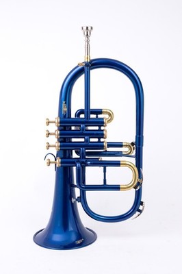 Flugel Horn  Red Color Bb Flat 4 Valve With Hard Case Mouthpiece