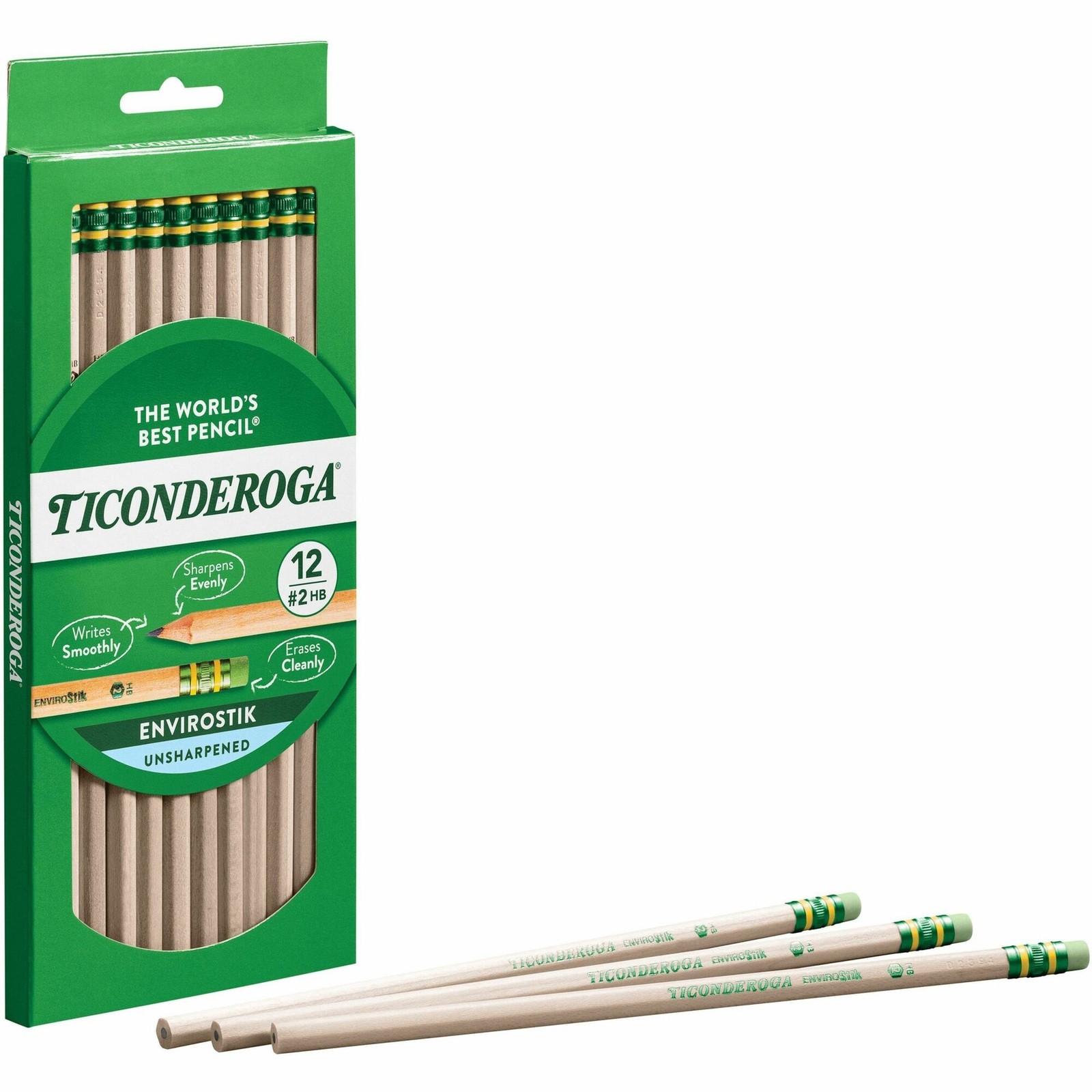 Dixon Ticonderoga DIX96212 Envirostik Wood Pencil #2 Black Lead 12ct