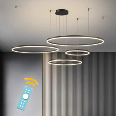 Kitchen Chandelier Light Dimmable LED Light Black Pendant Light Bar Ceiling Lamp