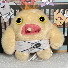 MR NEEDLES Cream Zuru FUGGLER BABY FUGG Funny Ugly Monster Mini Plush NEW