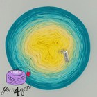 Sunny Lagoon CA644 - Colour Gradient Yarn Cake Classic, Ombre Yarn, Mandala Cake