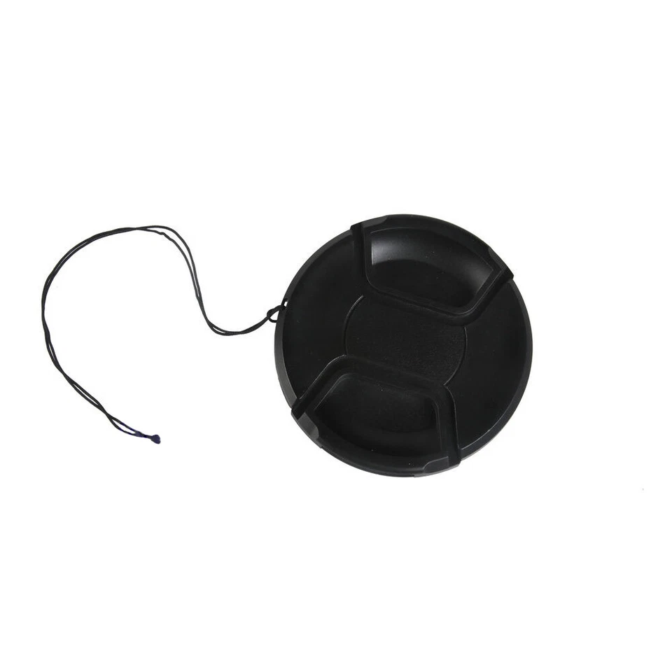 49-77mm For Canon Nikon Sony+String Center Pinch Snap On Front Lens Cap Cover - Image 3 of 4