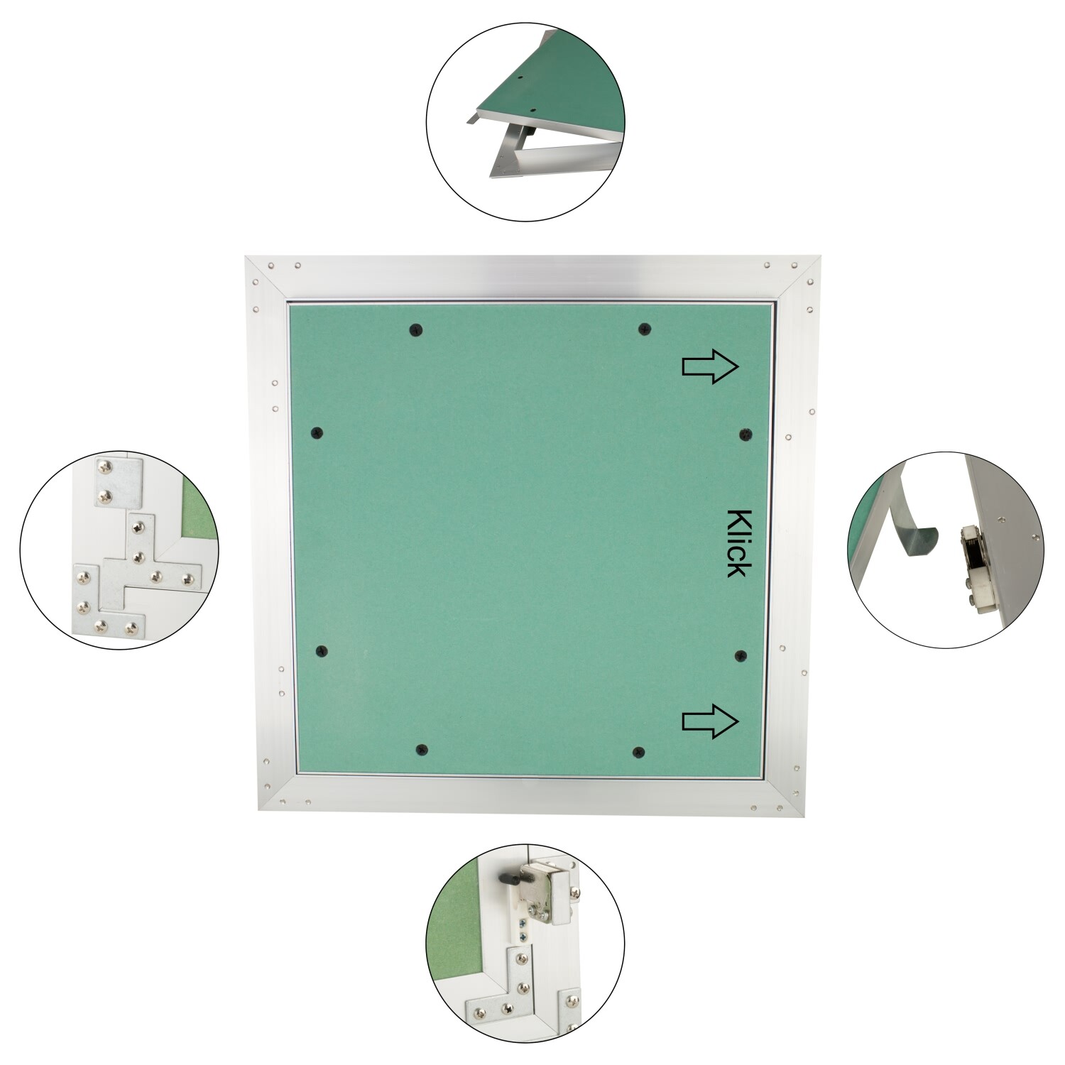 Revisionsklappe 450x450 Mm Aluminium - Für Wand Und Decke Spachtelfrei