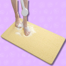 Shower Mat Bathtub Mat Non-Slip, Soft Tub Mat with Drain PVC Loofah Bath Mat NEW