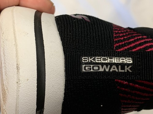 Skechers Womens UItra Go Walk Air Cooled Goga Mat Black Pink Women's Size 9 - Picture 11 of 12