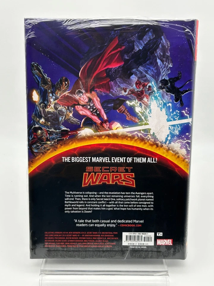 Secret Wars por Hickman Omnibus Marvel Alex Ross DM Capa Nova em Folha Selada HC OOP - Imagem 2 de 4