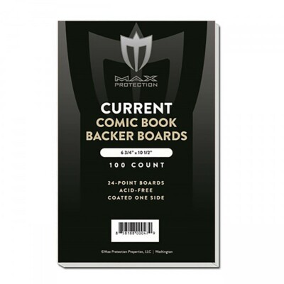 100 Max Pro Current /Modern Comic Book Acid Free Backing Boards white backers
