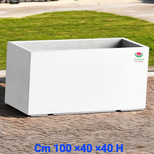 6 Pezzi Fioriere  Vaso in Cemento Cm 100x40×40 H