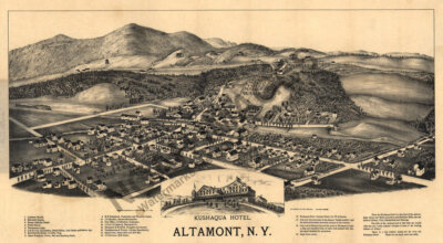 Panoramic Map of Altamont NY 16x24