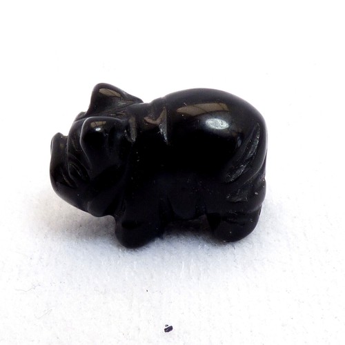 Gemstone Pig Hand Carved Ornament Carving Jasper Black Aventurine White Quartz - Picture 11 of 51