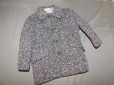Vintage 50's Boy's Child's Size 6 Gray Wool Coat BARRY BOY
