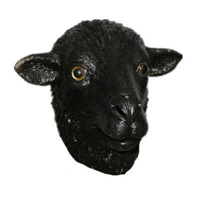 Latex Black Sheep Mask Party Prop Animal Costume Mutton Mask Party Costume