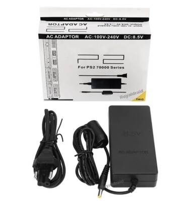PS2 SLIM AC ADAPTER & Power Cable Cord Playstation 2 7000 Series Consoles NEW!