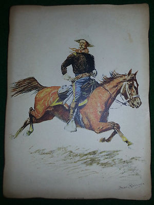 Bild Holz Frederic Remington A Cavalry Officer Heritage Plaque Rockaway Beach