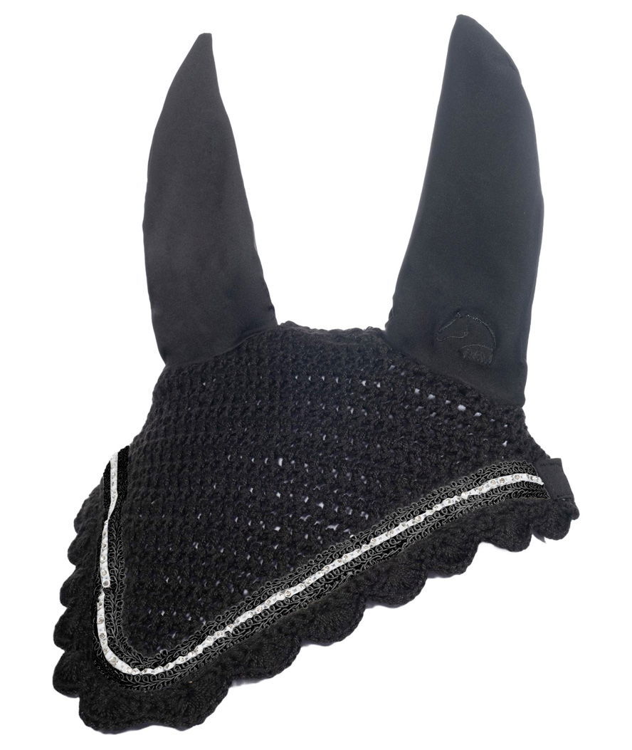 Cuffietta antimosche per cavalli con nastro e strass modello Elisa Hkm Sports Eq