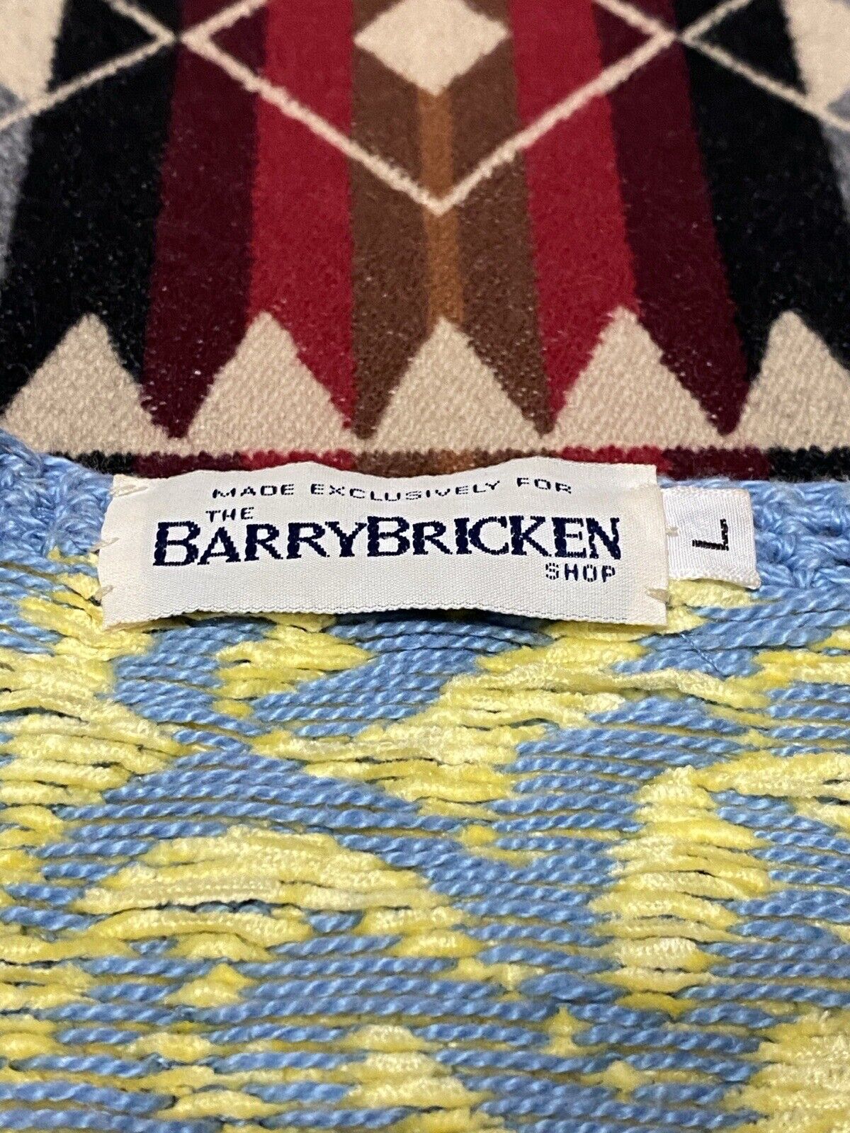 Barry Bricken Women Sz L Hand Knit Cotton Blend B… - image 3