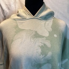 Colour Range Green Tie Dye Hoodie Sweatshirt Size Medium Heavy Warm