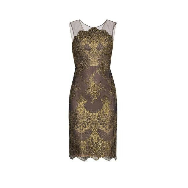 bcbg metallic lace dress Bcbgmaxazria Metallic Lace Sheath Dress
