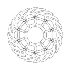Moto-Master Flame Series Floating Brake Rotor TUV Appr Front LH Honda 19 VFR 800