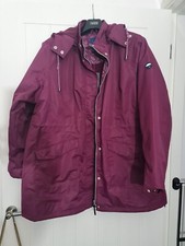 Image of Cotton Traders Right-As-Rain Waterproof Fleece Lined Jacket Colour Bright Plum