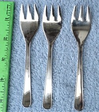 Leonard Silver Plated Italy Seafood Hors d' Oeuvres or Children's Forks set of 3
