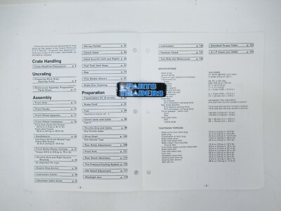 NOS Genuine Kawasaki Dealer Factory Assembly & Preparation Manual