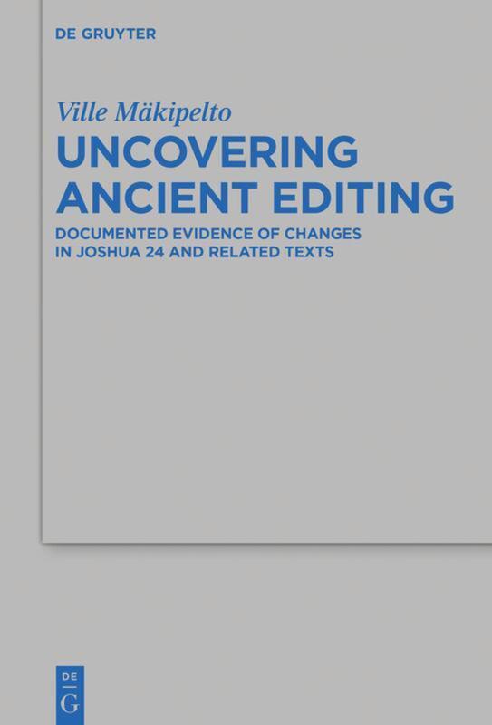 Thumbnail - Uncovering Ancient Editing Ville Mäkipelto Taschenbuch Issn Paperback
