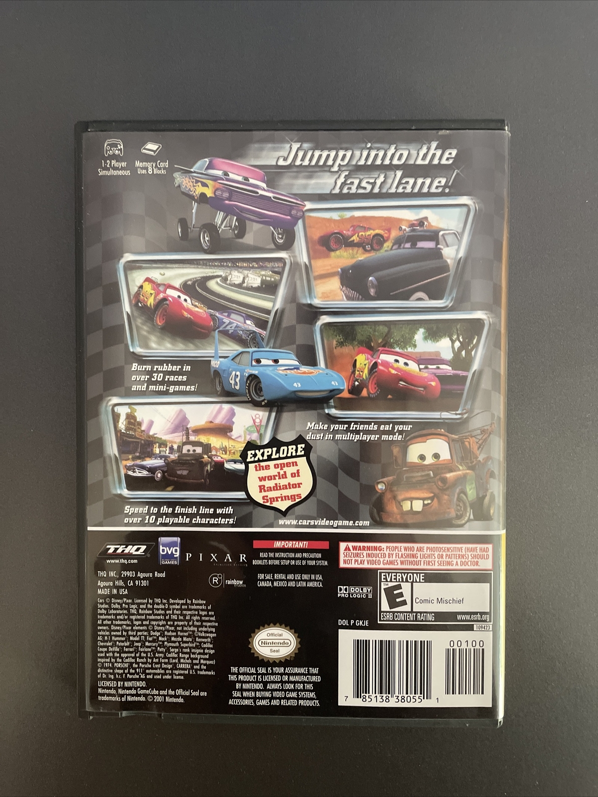 Disney Pixar Cars (Nintendo GameCube, 2006) GC CIB Complete w/ Manual