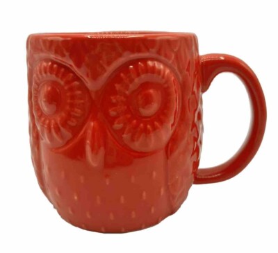 Red Owl 3D Embossed 20 Oz Coffee Tea Mug Planter West Elm Home Essentials