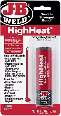 J-B Weld Highheat Temperature & High Heat Resistant Epoxy Adhesive Glue JB 8 N