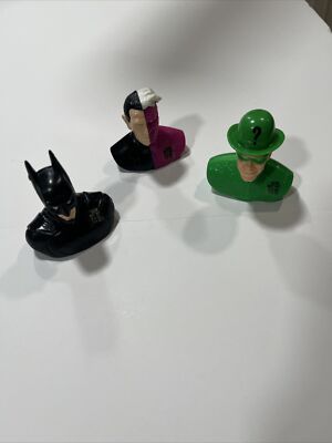 1995 Batman Forever Topps Candy Heads *Gum Inside* New Sealed Set Of 3
