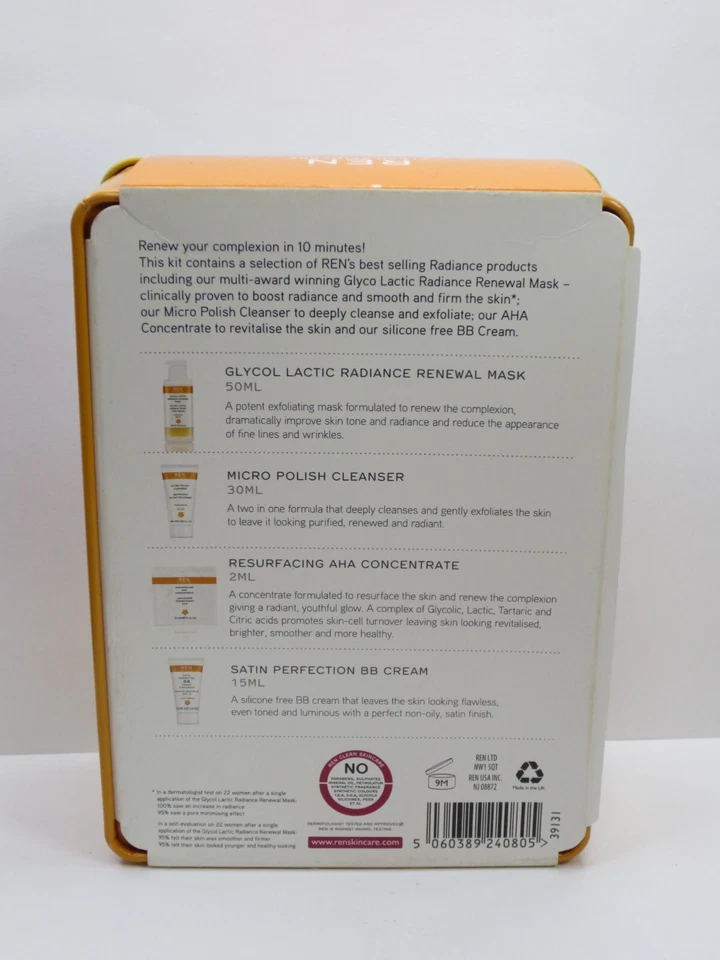 JUEGO DE 4 PIEZAS RÉGIMEN CUIDADO PIEL REN RADIANCE - CREMA, CONCENTRADO, LIMPIADOR Y MASCARILLA Foto 2 de 3