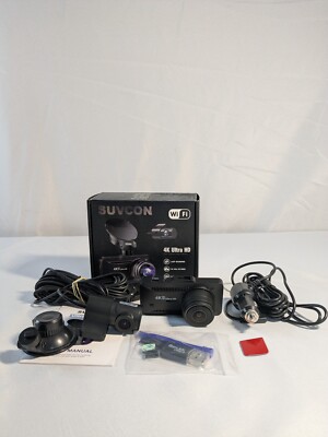 Suvcon Black 4K Ultra High Definition Dual Channel Dash Camera With User Manual