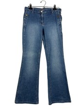 Vintage Cache Flared Jeans Womens Size 8 Stretch Y2K Blue Back Pockets