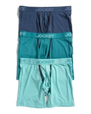 JOCKEY 3pk Chafe Proof Pouch Boxer Briefs Size M 32" - 34" Aurora