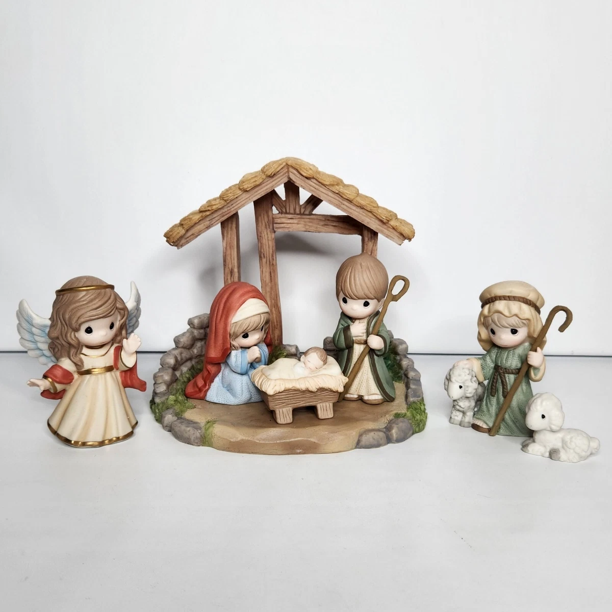 Precious Moments Nativity Set 199301 For Unto Us A Child Is Born