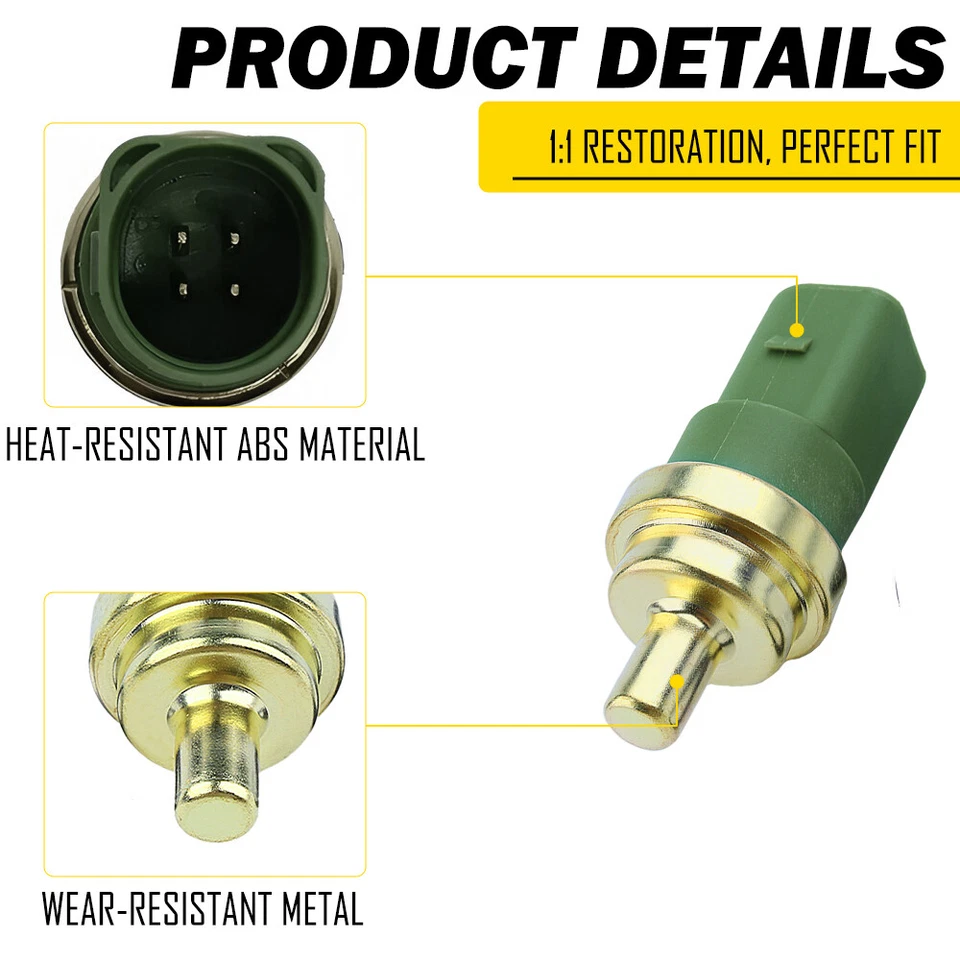 Coolant Sensor Temperature For VW Volkswagen Beetle Jetta Passat Audi A4 Quattro - Image 4 of 4