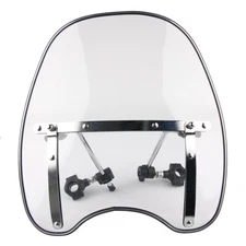 7/8" & 1" Handlebar Motorcycle Clear Windshield w/ Hardware Mount Kit For Harley