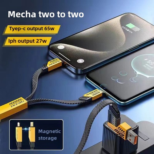 120W Fast Type C Wall Charger , 4-In-1 65W Super Fast Cable For Cell Phone iPad - Photo 15 sur 30