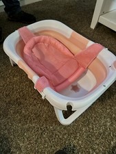 Collapsible Baby Bathtub :Bathtub  Baby tub Cushion Caring Bag