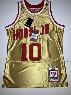 Authentic 1993 Mitchell &Ness NBA Houston Rockets CASSEL Gold Swingman