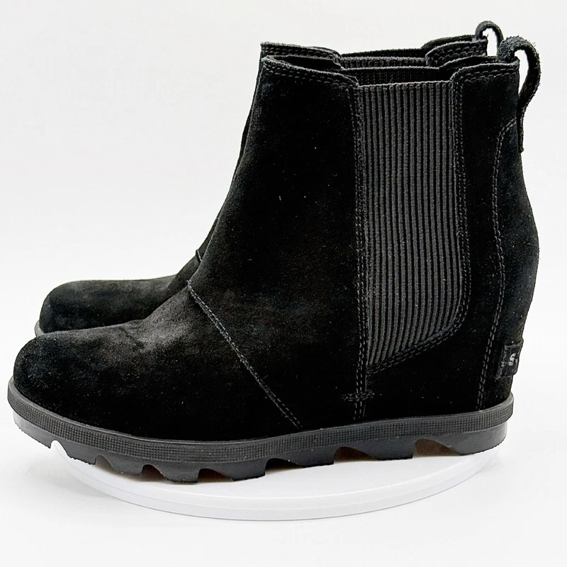 sorel joan of arctic wedge iii chelsea suede boots
