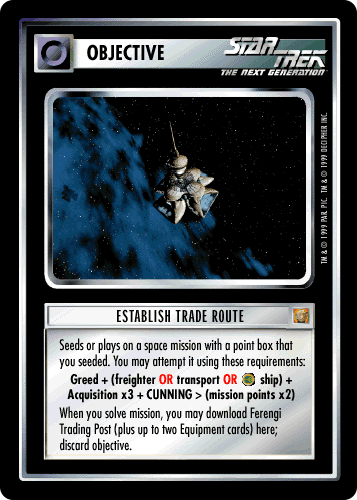STAR TREK REGLAS DE ADQUISICIÓN CCG TARJETAS RARAS ÚNICAS COMO NUEVAS Objetivo - Imagen 2 de 4