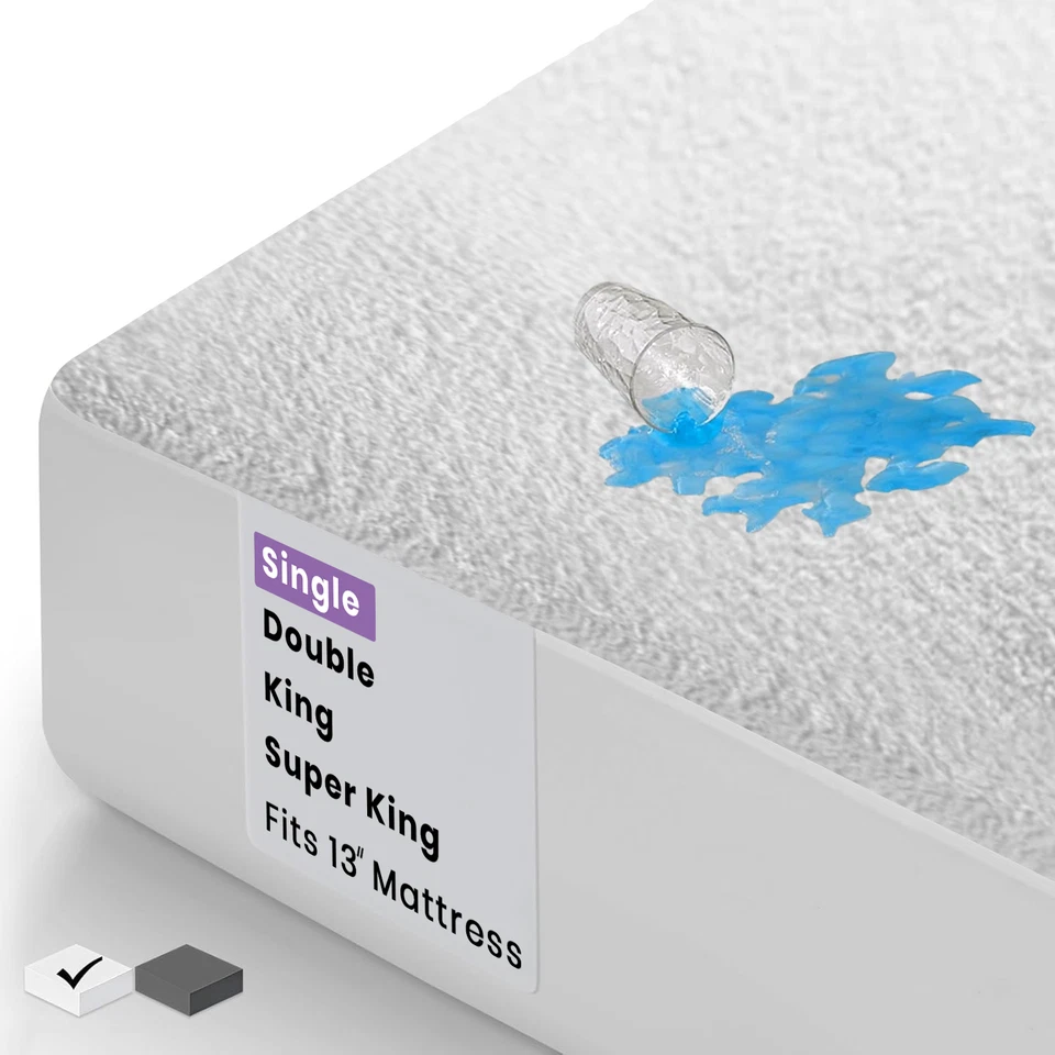 HAFA280 Extra Deep Quilted WATERPROOF Mattress Protector Anti-allergic Fitted bed Cover