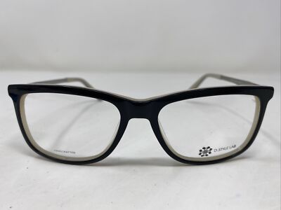 D. Style Lab DA012 C2 55-17-140 Black/Mocha Full Rim Eyeglasses Frame Q342